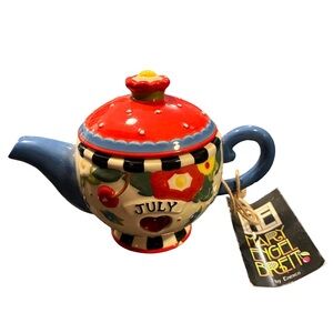 Vintage Mary Engelbreit “July” Miniature Teapot ❤️ Enesco 2005